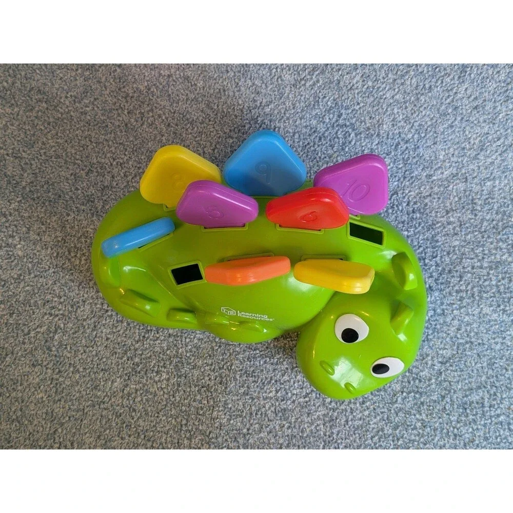 Learning Resources Steggy The Fine Motor Dinosaur Number Color Shape Sorter Toy